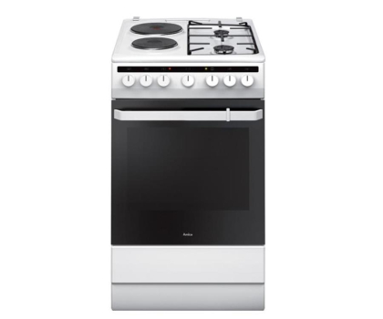 Kuchenka wolnostojąca AMICA 58ME2.35HZpMs(W) Czyszczenie Parowe, EasyClean, Szybkie Nagrzewanie, 50cm